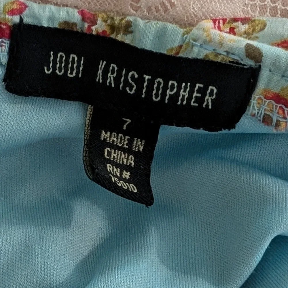 VTG Jodi Kristopher Coquette Dress SIZE 7 Festival Milkmaid Fairy Y2K Balletcore